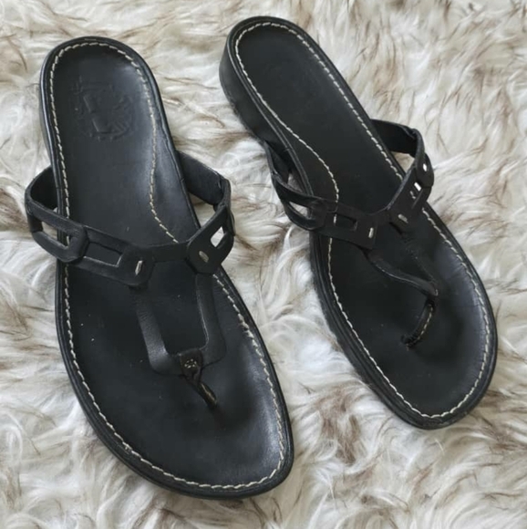 Timberland Women's Black Leather Slip-On Sandals Size 9.5 🌴 - Picture 4 of 9
